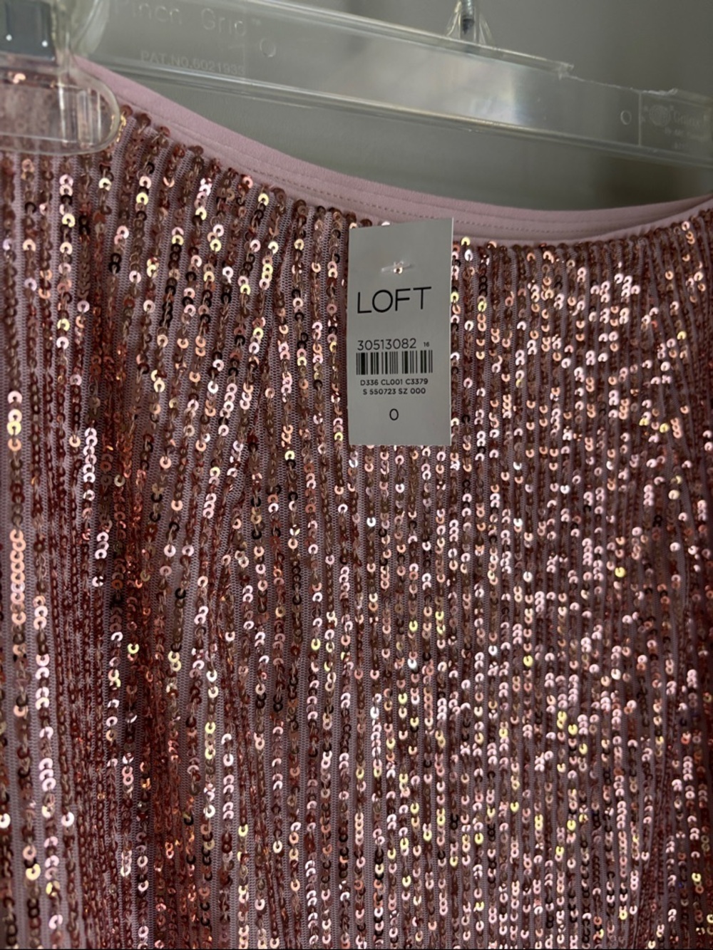 LOFT Rose Pink Sequin Maxi Skirt - Picture 2 of 4
